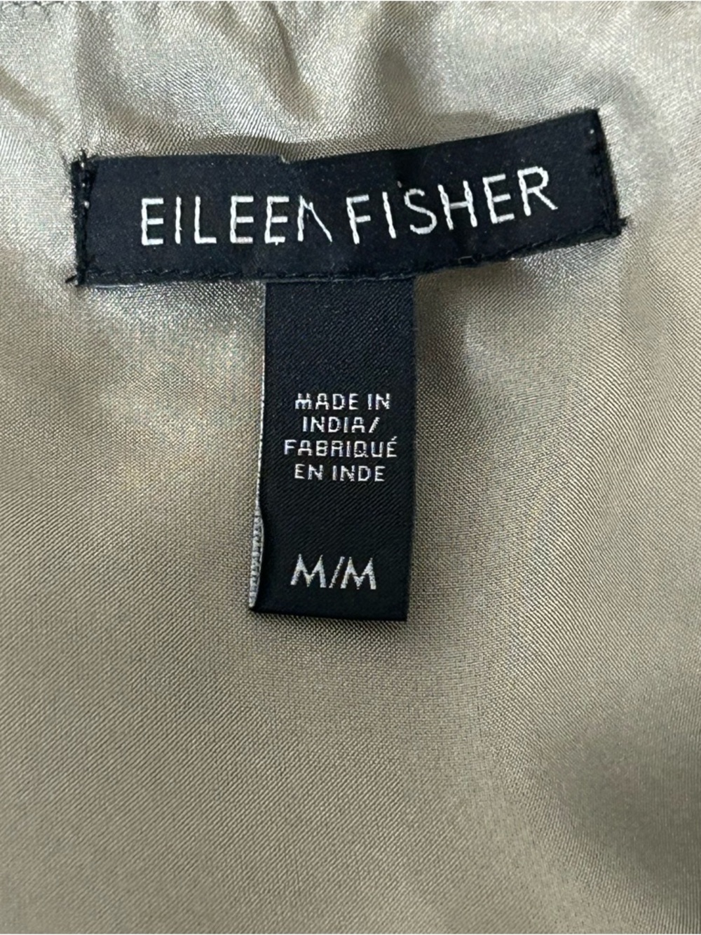 Eileen Fisher Neutral Ombre Sleeveless Midi Shift Dress - Picture 3 of 8